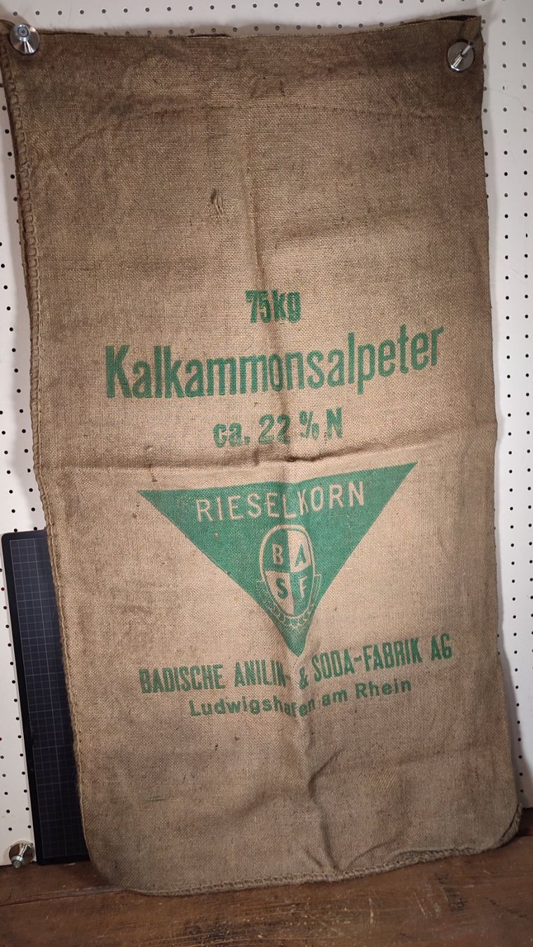Tessuti: Wunderschöne alter Jutesacke Nr1 Kalkammonsalpeter – Usato da Gelterkinden venduto da MYSTOREFORYOU4460 1