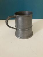 Alter englischer Pint Becher aus Zinn mit 549 Gramm