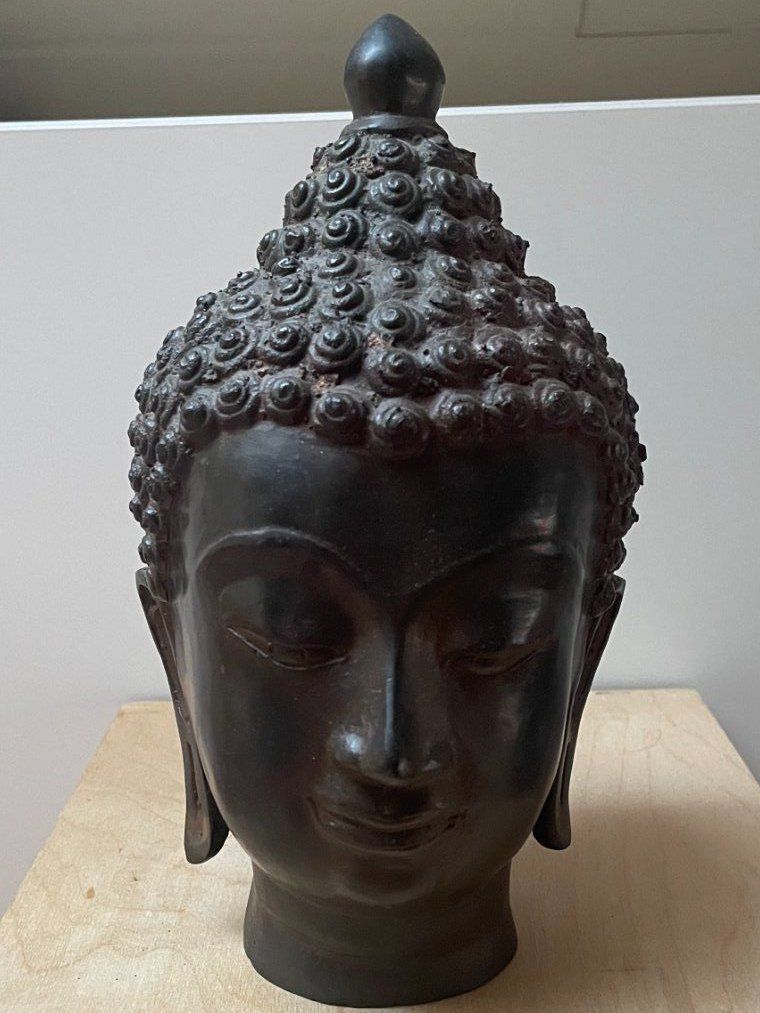 Figuren: Buddha Kopf Metall, 20 cm – Gebraucht aus Aarau von Chicca2006