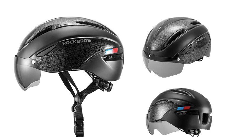 Caschi: Fahrrad Helm mit Licht und Brille – Nuovo e nell'imballaggio originale da Châtelaine venduto da topshop.switzerland 1
