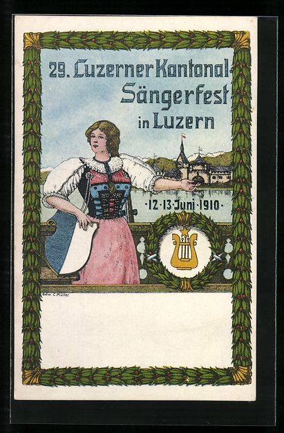 Cartoline postali: Luzern, 29. Luzerner Kantonal Sängerfes – Usato da Berlin venduto da bartko-reher