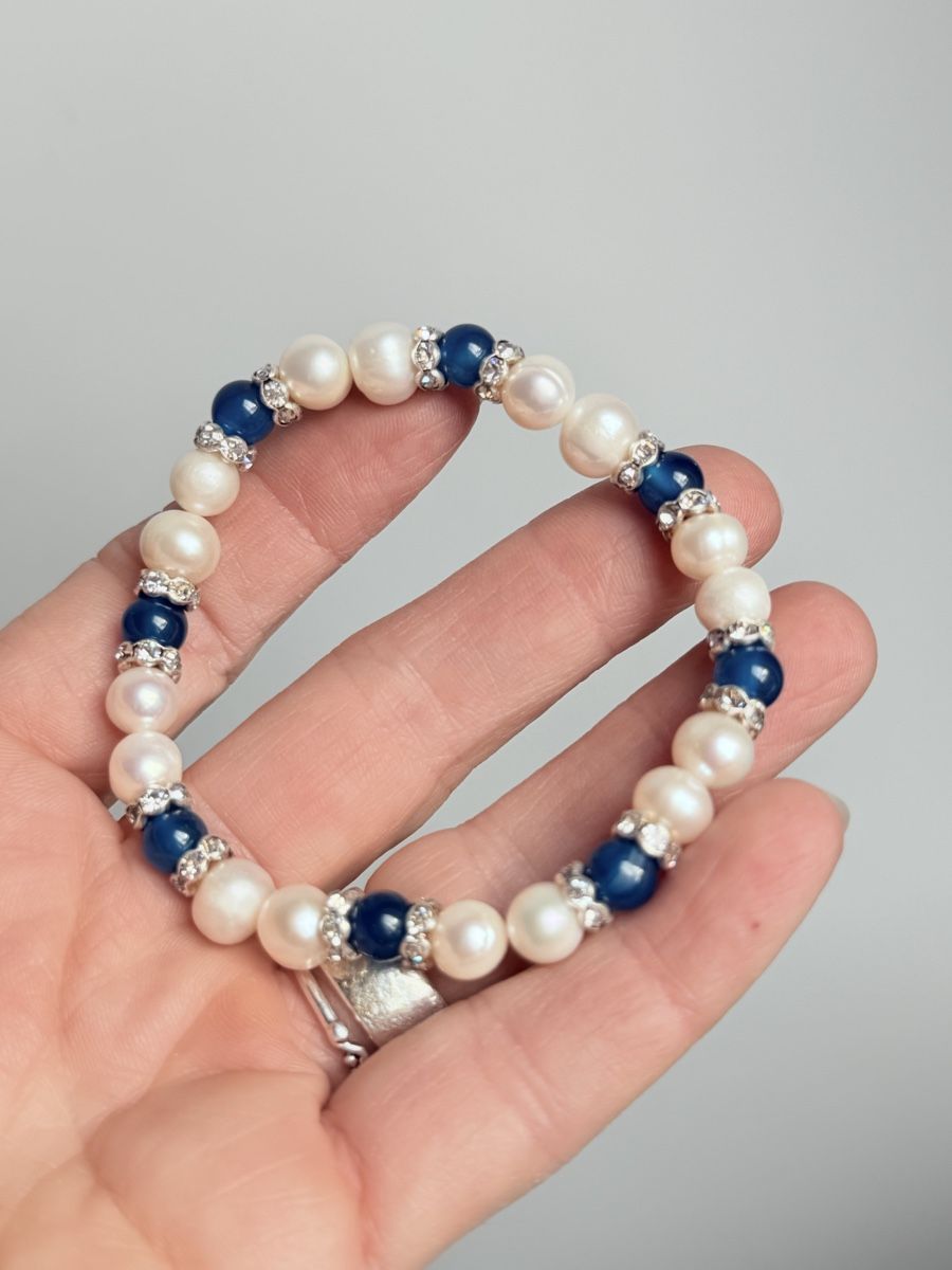 Bracciali & Braccialetti: Süsswasserperlen Armkette NEU – Nuovo e nell'imballaggio originale da Basel venduto da Chili007