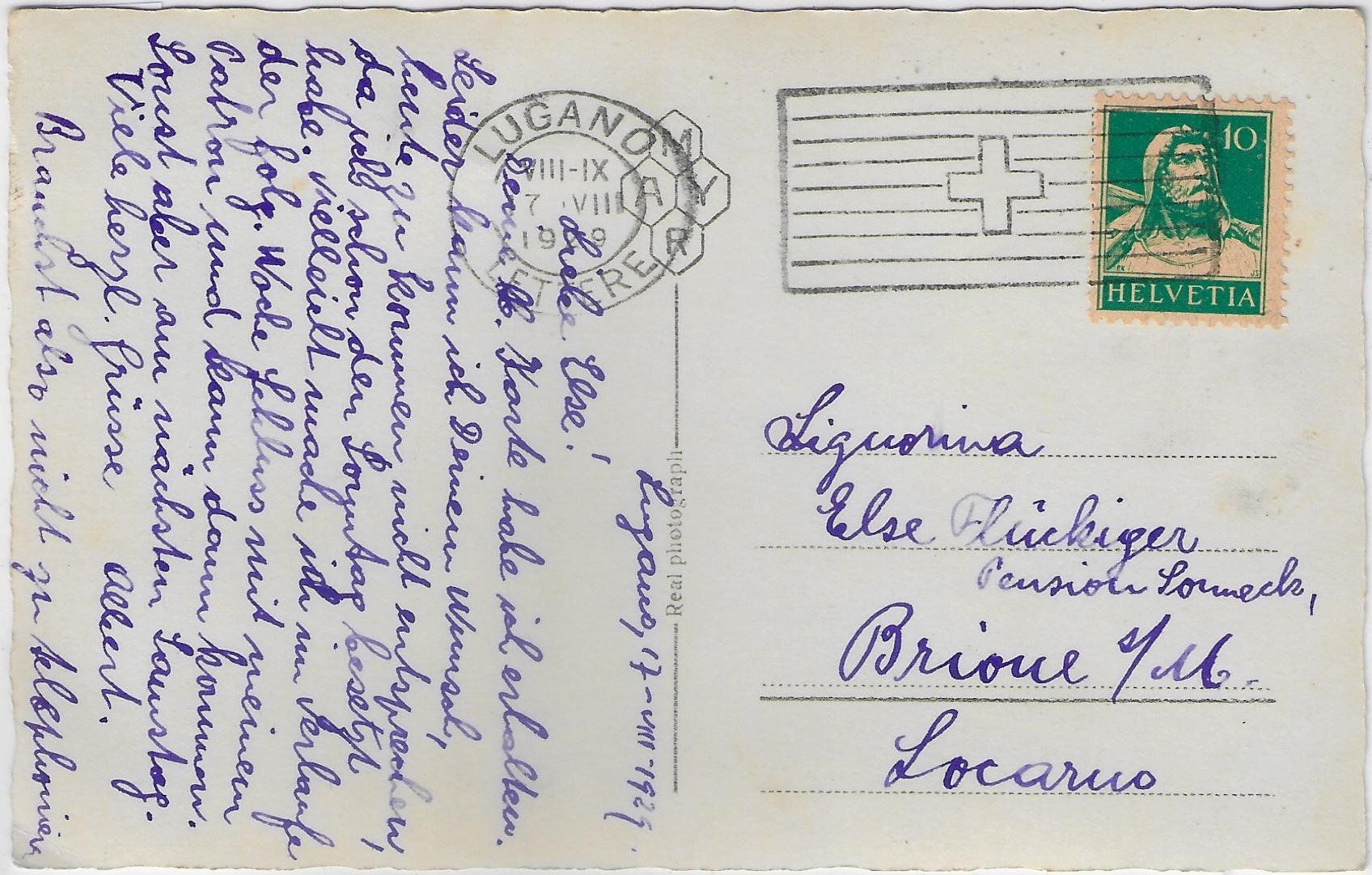 Cartoline postali: Lugano - Giardino pubblico – Usato da Ettingen venduto da Kartenplanet 1