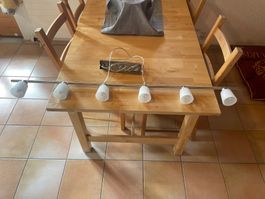 Lampe mit 6 Strahlern, Chrom