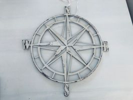 Windrose aus Metall, Wanddeko, Vintage Optik, Top Zustand
