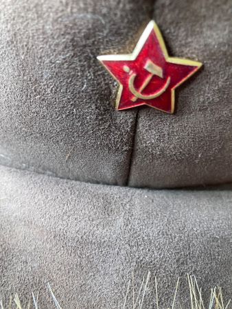 Unikat, original Pelz, mit historischem Sowjet emblem