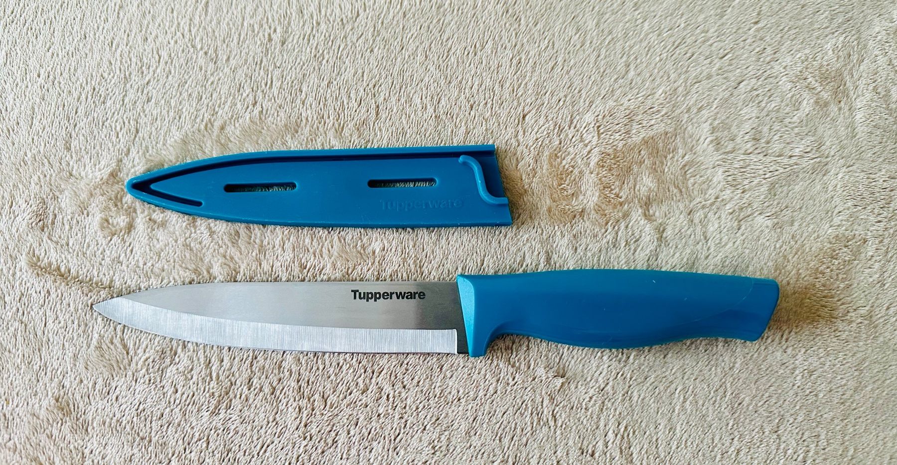 Tupperware Coltelli da cucina: Tupperware Küchenmesser/Gemüsemesser, blau – Nuovo (secondo la descrizione) da Wallbach venduto da paxnic 1