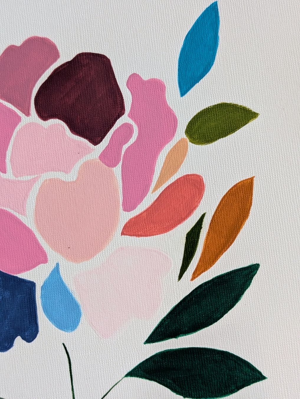 Gemälde: Modern Floral Painting - Original Artwork – Neu und originalverpackt aus Winterthur von LaVieColor 5