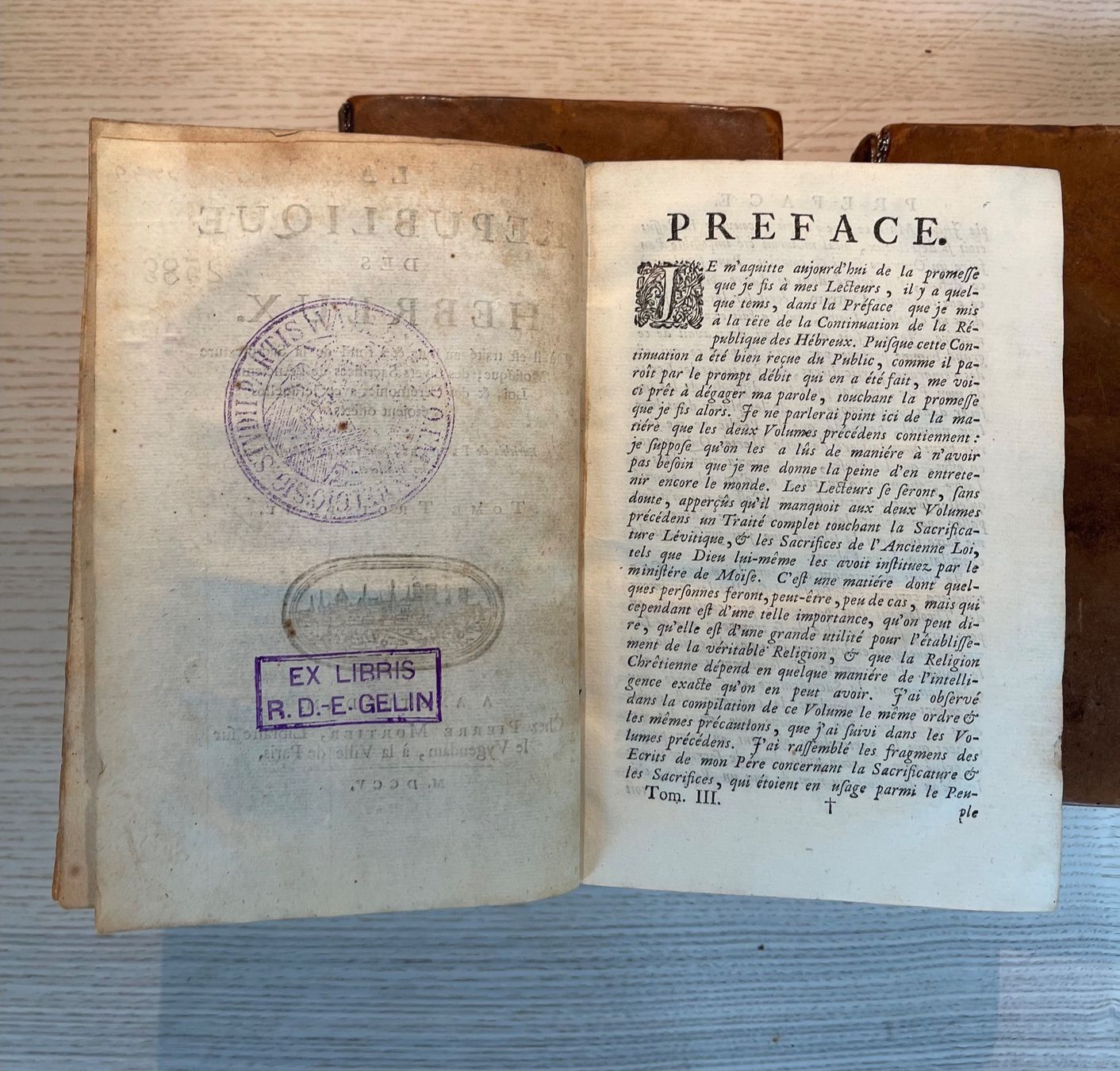 Bücher: La Republique des Hebreux, 1705 – Gebraucht aus Bern von xberg36 3