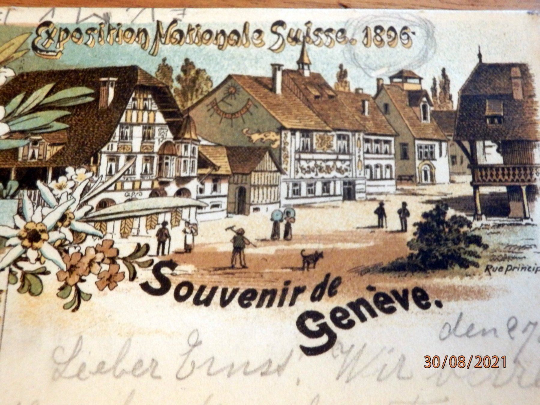 Cartoline postali: Litho, Souvenir de Genève + 1 AK gratis – Usato da Ueberstorf venduto da dinbau 1