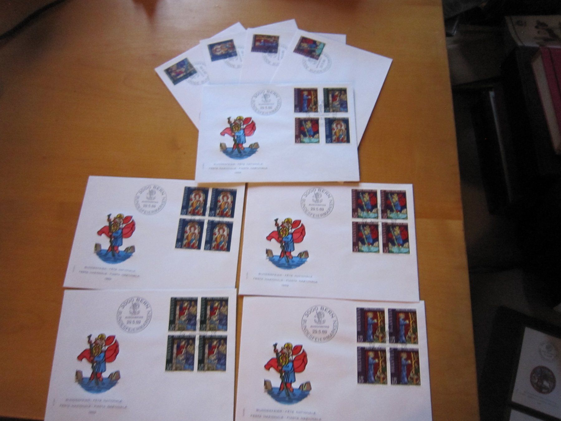 Tutti i francobolli: PP 1969 FDC Serie einzeln und 4er – Usato da Gordola venduto da Polentaefung