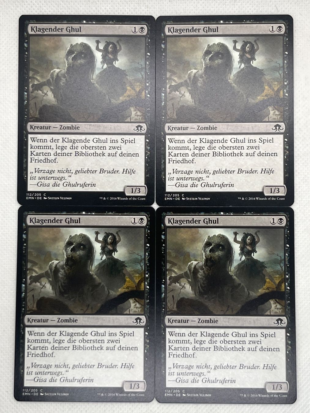 Magic The Gathering Carte collezionabili: MTG Klagender Ghul EMN 112 Deutsch Common 4x – Usato da Hinterkappelen venduto da Kim1992