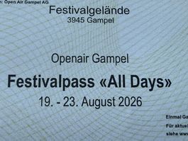 2 x 4-Tagespass Openair Gampel