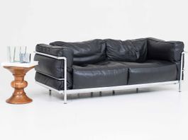 Cassina LC3 2-Sitzer Sofa von Le Corbusier - Daunen / Leder