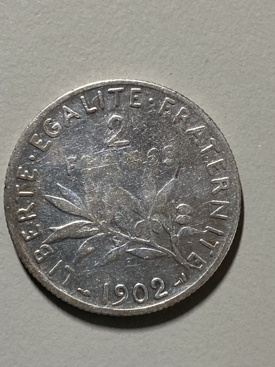 Toutes les monnaies: France - 2 francs - 1902 - AG – D'occasion à Payerne par Mike1682