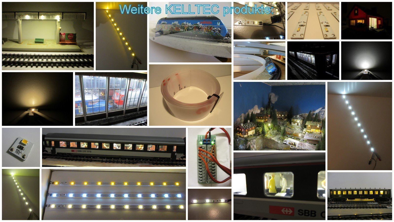 Viessmann Modellini di ferrovie: 10 Stk. KELLTEC 570mm LED Stäbe warmweiss dimmbar 24V AC/DC – Nuovo (secondo la descrizione) da Dittingen venduto da Beamsplitter 9