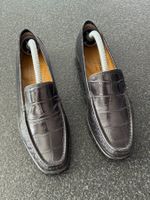 Loafers, Mokassin, Slipper, schwarz, Grösse 36