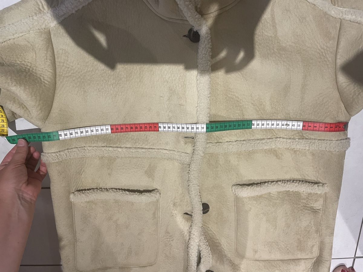 Pull&Bear Cappotti: Pull&Bear Mantel Kunstleder Teddyfutter beige Grösse M – Usato da Winterthur venduto da Fabelhaft123 3