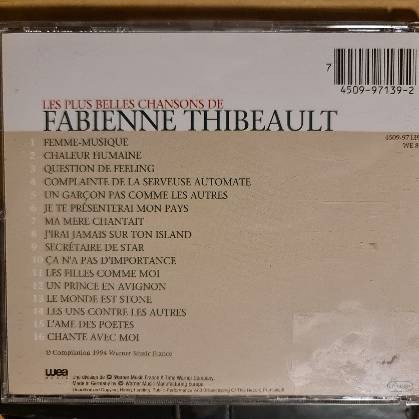 CD: Fabienne Thibeaut – Usato da Dintikon venduto da Vexi 1