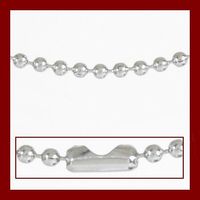 Collier-Kugelkette aus Edelstahl 60cm poliert
