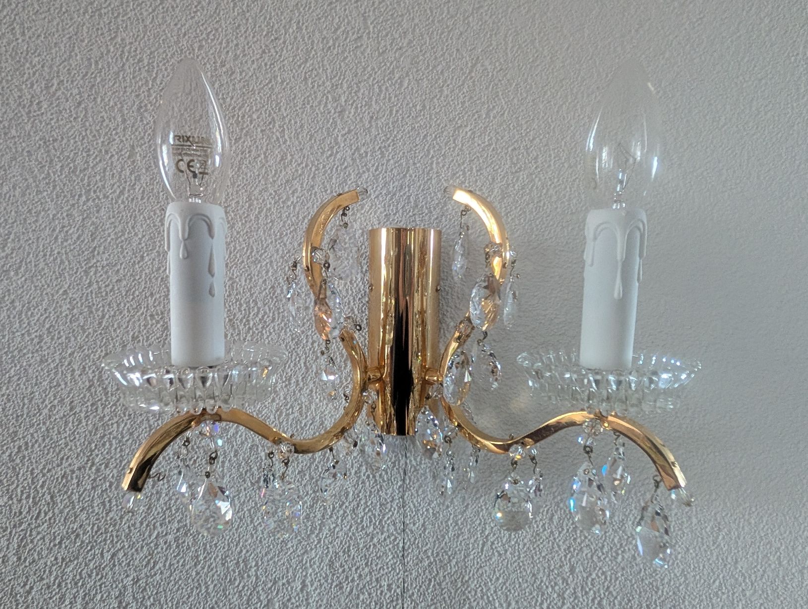 Lampadari & plafoniere: 6armiger Bleikristallleuchter mit Wandlampe – Usato da Winterthur venduto da eva_sh9b 1