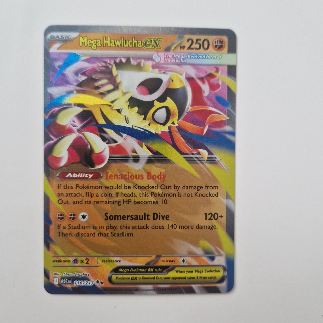 Pokémon Sammelbilder & Trading cards: Mega Hawlucha ex ascended heroes 116/217 – Gebraucht aus Brugg AG von Sasch09