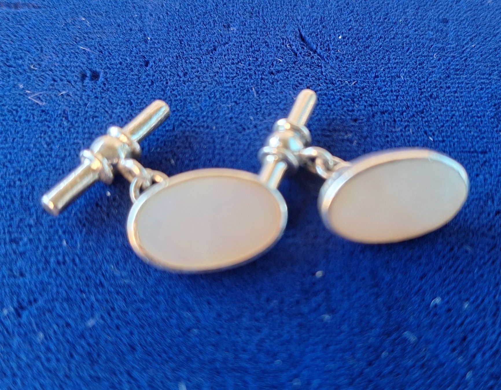 Manschettenknöpfe: Boutons de manchette argent 925 nacré – Gebraucht aus St-Triphon von Jldr0 1