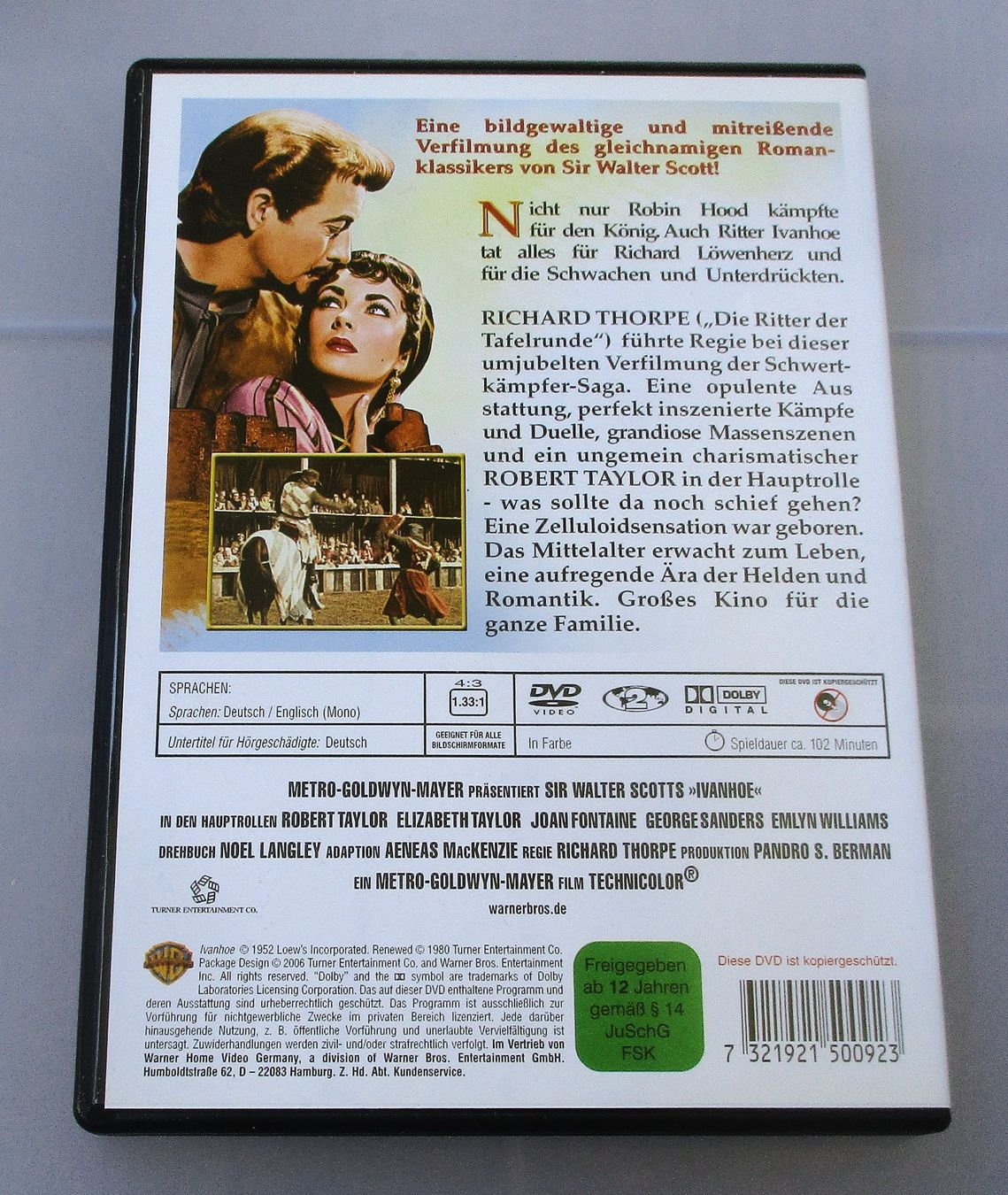 Alle DVDs: IVANHOE - Robert Taylor/Sir Walter Scott – Gebraucht aus Wattwil von Muriel10 1