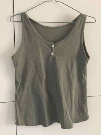 Top kaki neuf femme taille unique coton