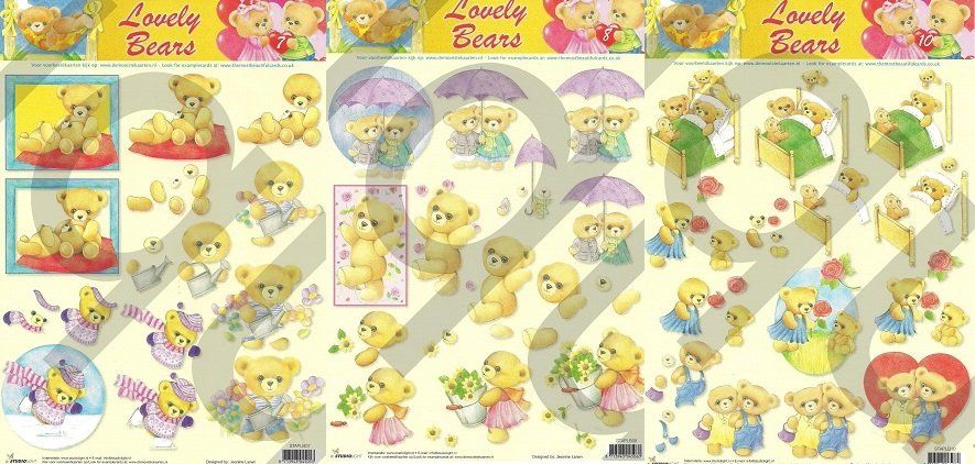 Kit bricolage: 3D Schnittbogen Lovely Bears (3Stk.) – Nuovo (secondo la descrizione) da Schlatt TG venduto da kreativ-atelier