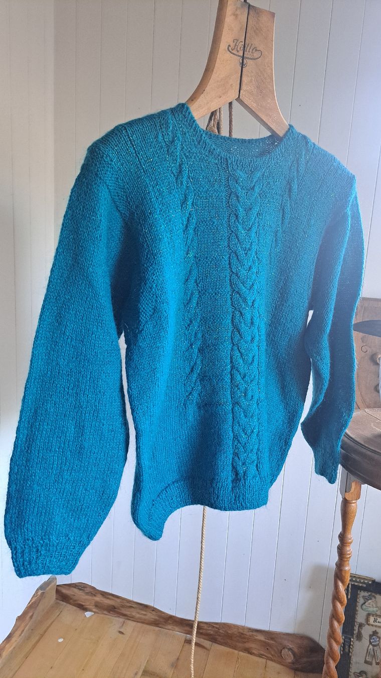 Maglioni & Felpe: 90s 80s Vintage Pulli Zopfstrickmusterpullover M 38 40 Lurex – Usato da Mollis venduto da Fauchi99 6