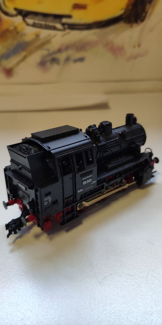 Fleischmann Modellini di ferrovie: Fleischmann HO Lok 89005 schwarz – Usato da Schaffhausen venduto da ABW-Trading 1