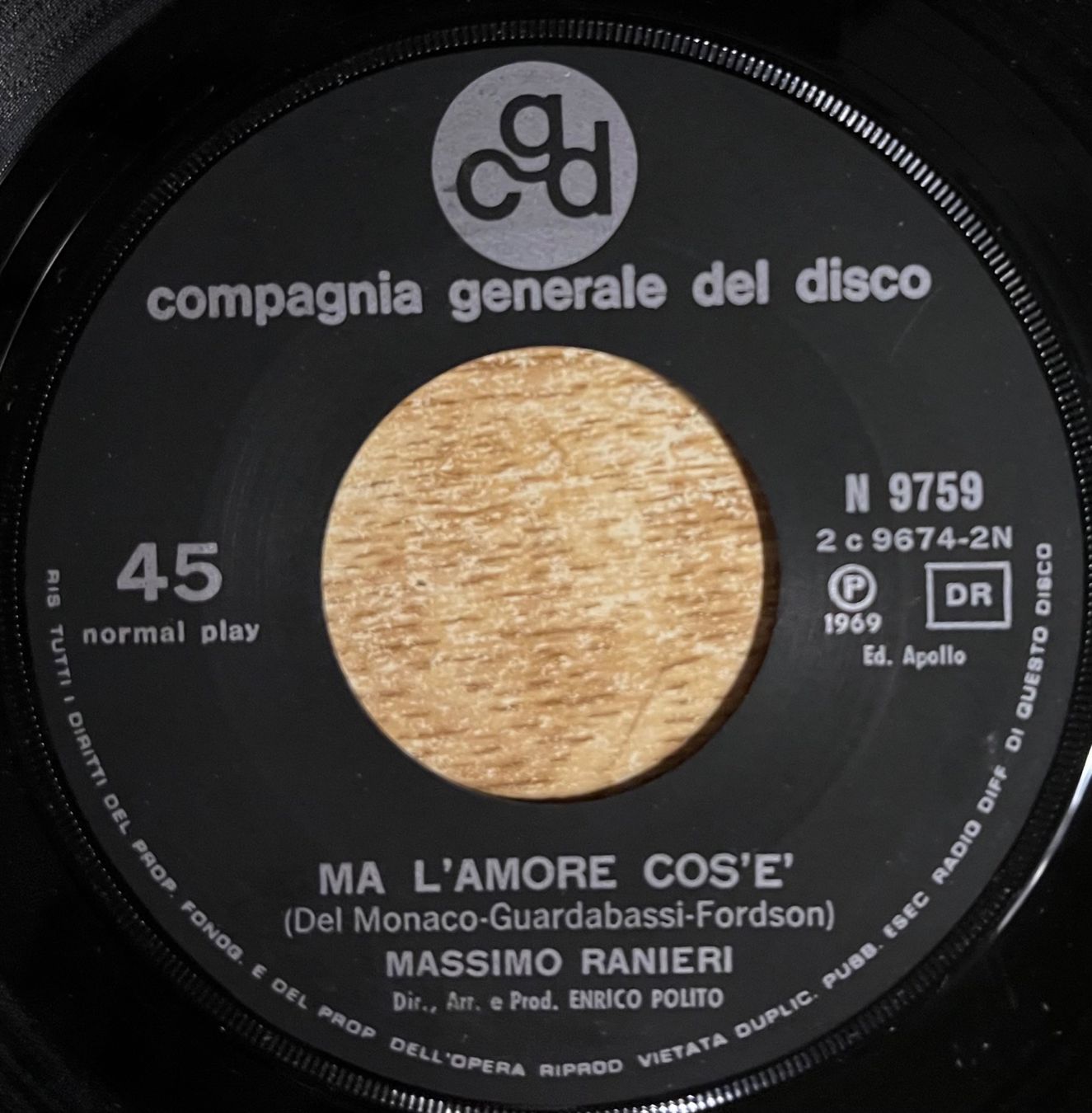 Dischi in vinile: MASSIMO RANIERI - 'O SOLE MIO – Usato da Bussigny venduto da vinyl-pas-cher 3