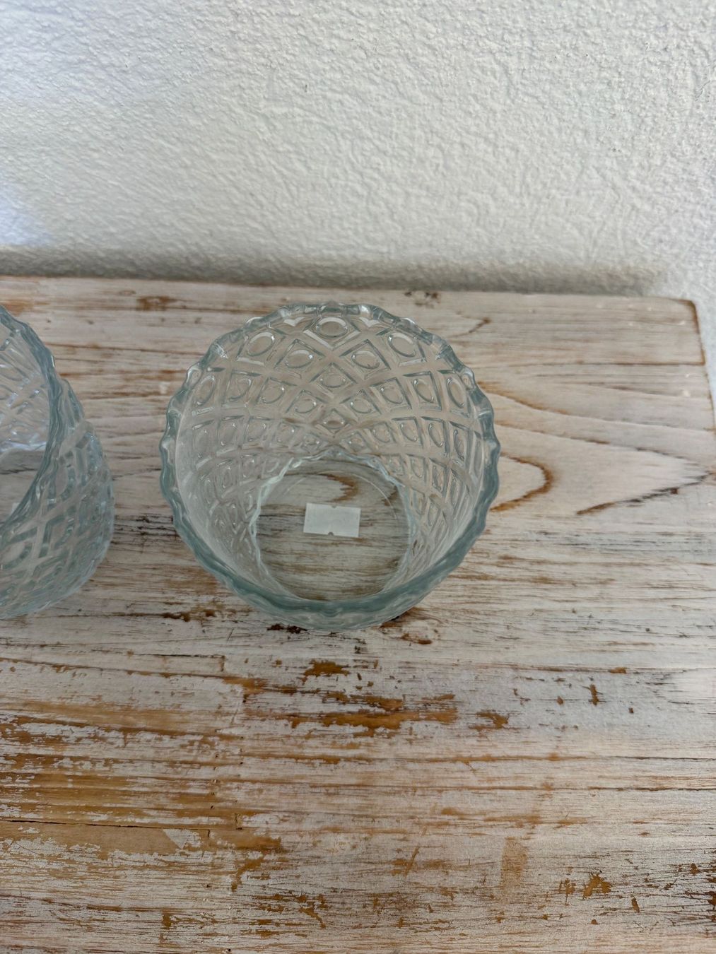 Portacandele: 2 Teelichthalter / Windlichter aus Glas – Usato da Wolfwil venduto da Inseider12 1