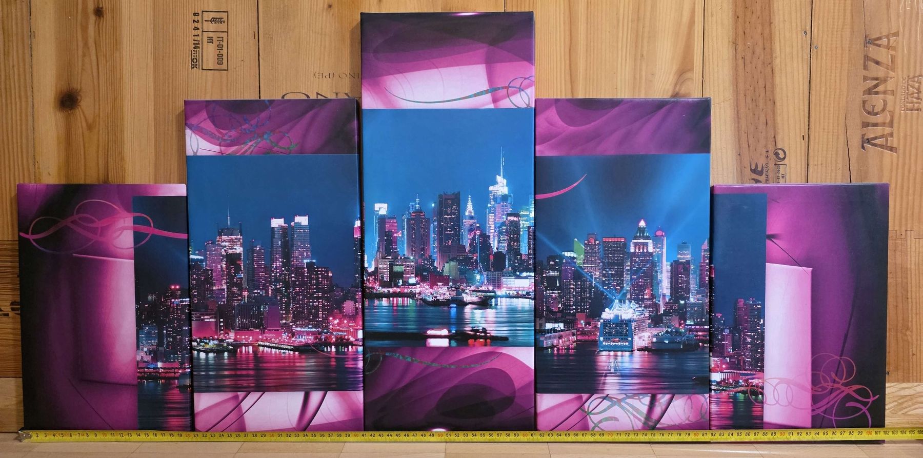 Posters & Illustrations: 5-teiliges Wandbild Skyline – D'occasion à St. Gallen par Shelly__x3
