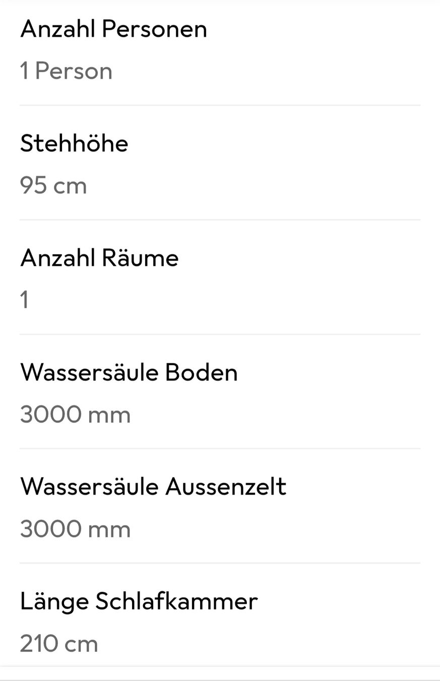 Vaude Tende : Leichtes 1 Personen Zelt  – Usato da Bözberg venduto da falcone03 2