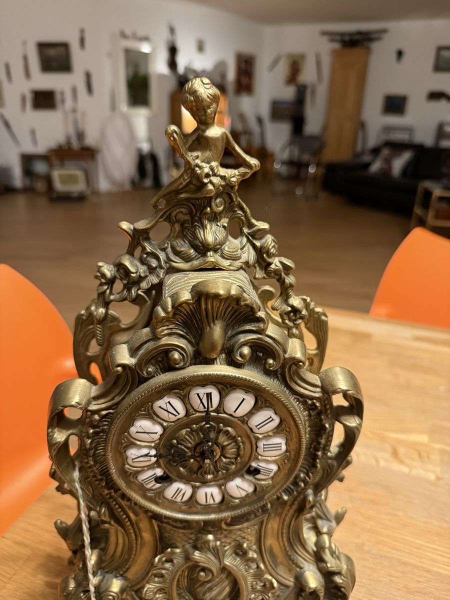 Orologi da terra & Orologi da parete: Antike Kaminuhr, Standuhr Barock Uhr Messing oder Bronze – Usato da Goldach venduto da Messerguru 2