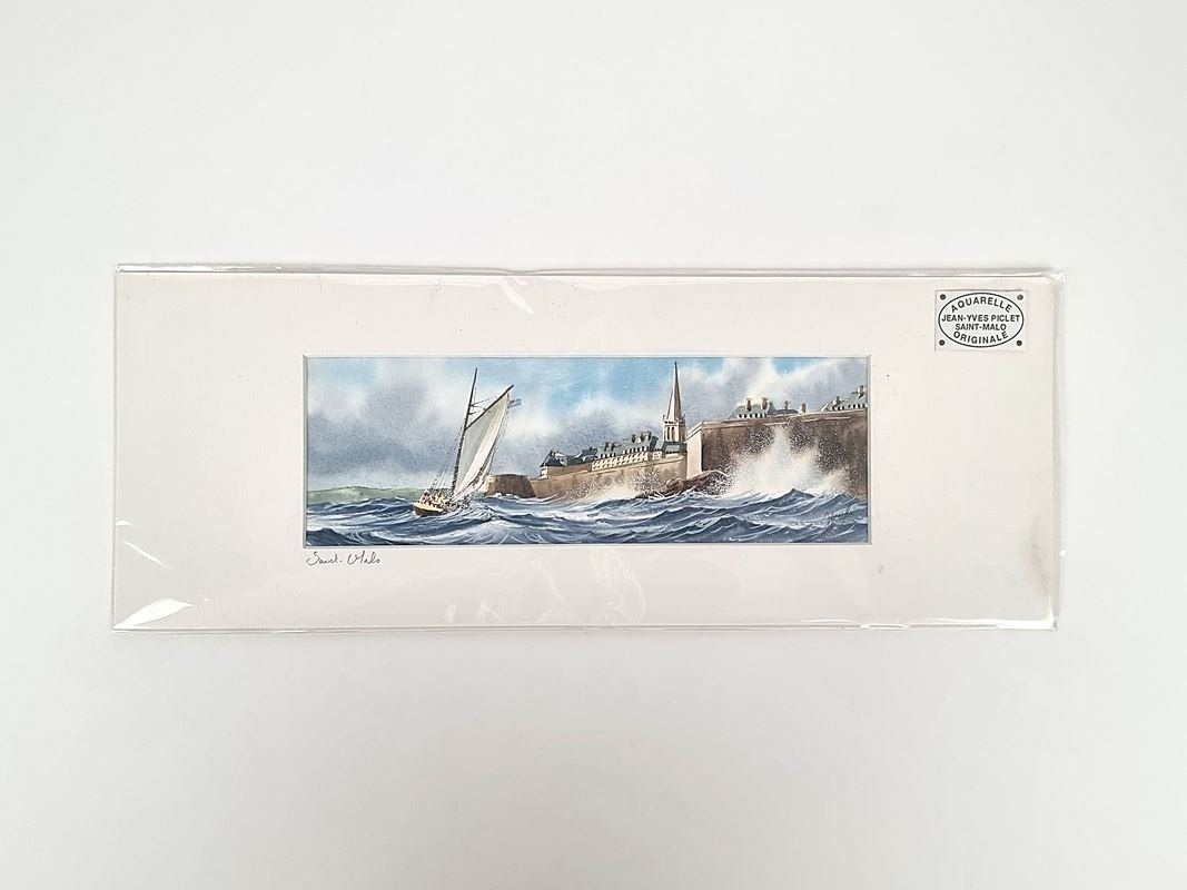 Poster & Bilder: Aquarell-Bild "Saint-Malo" – Gebraucht aus Urtenen-Schönbühl von Restwert_Schoenbuehl 2