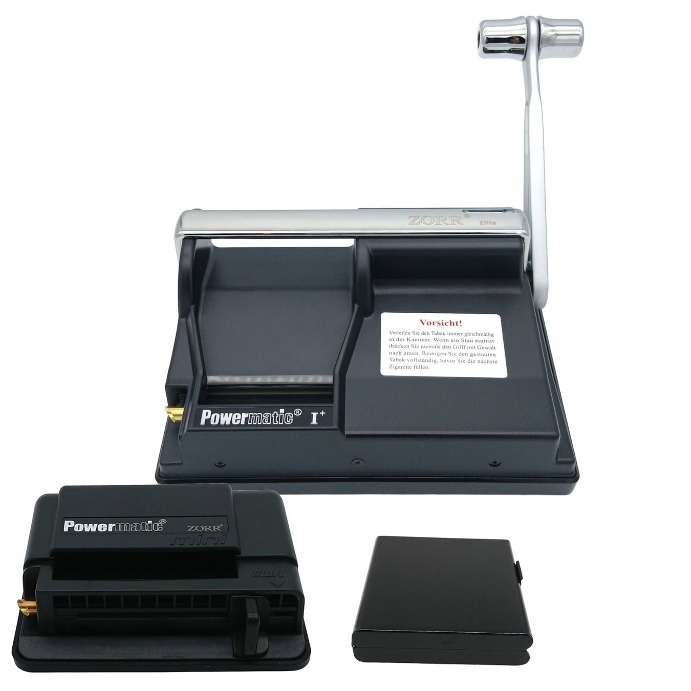 Powermatic Tutte le macchine: ZORR Powermatic Komplett-Set Elite, Mini & Zigarettenetui – Nuovo e nell'imballaggio originale da Stein AG venduto da HermanOnlinehandel