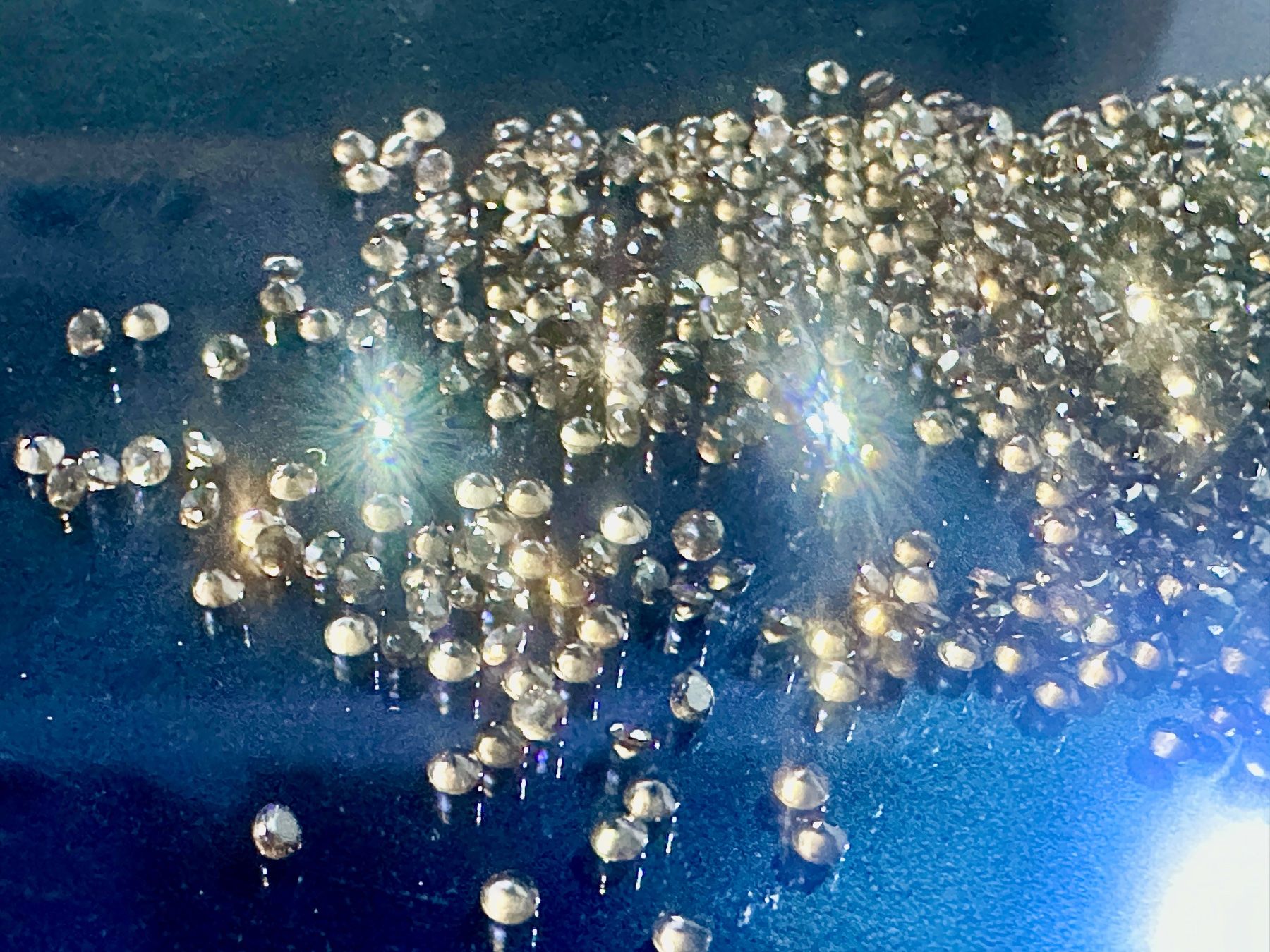 Fossili: 100 St fein brillantgeschliffene Rauchquartz-Pointer 1,5 mm – Nuovo (secondo la descrizione) da Langenthal venduto da Seelenfreunde 2