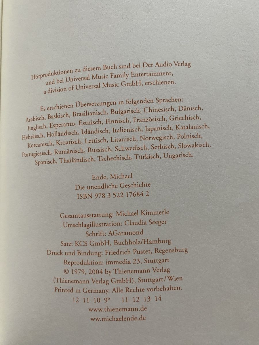 Libri: Die unendliche Geschichte - Michael Ende – Usato da Schwarzenburg venduto da Michellu 7