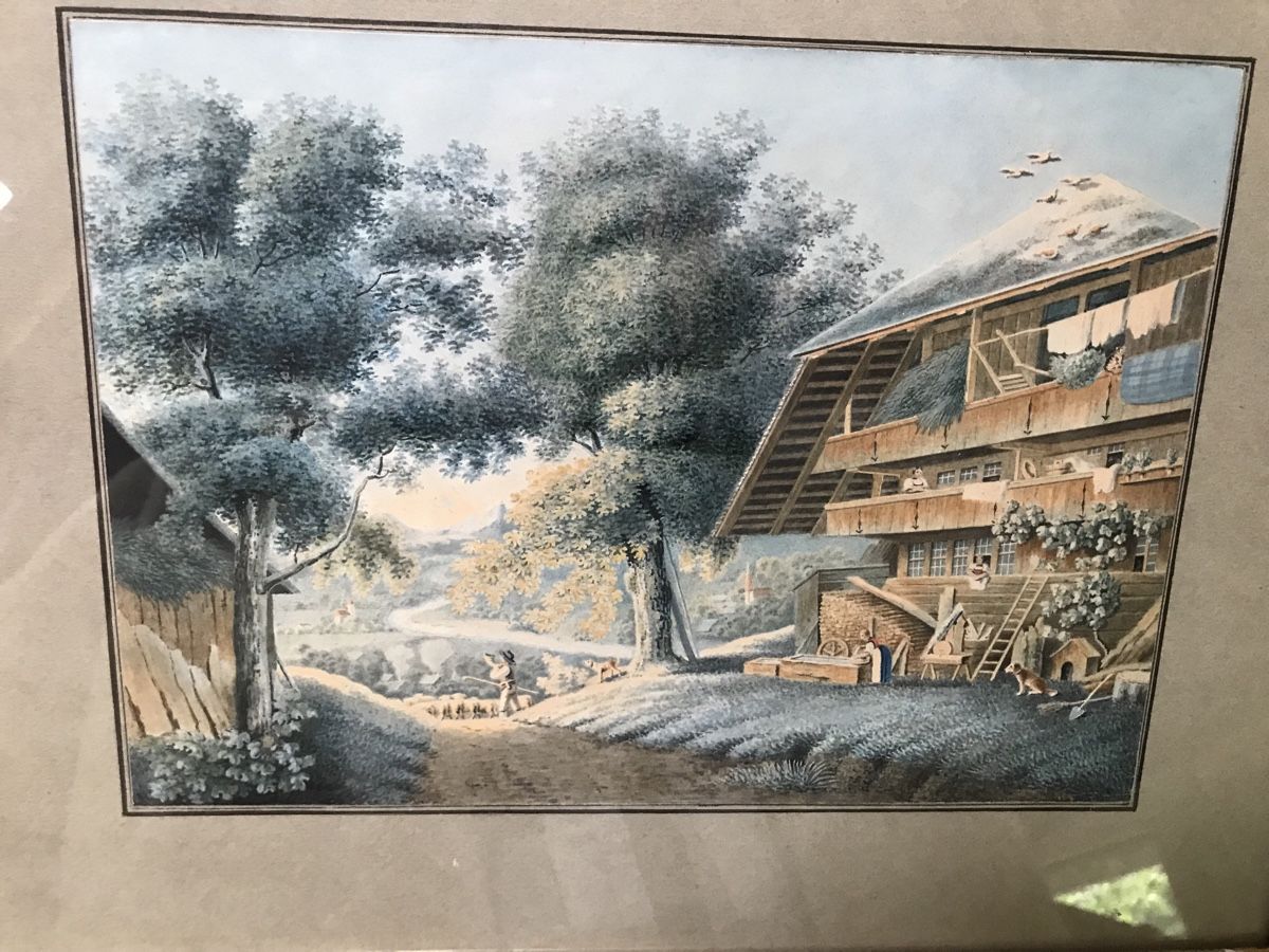 Dipinti: Schweizer Schule 19. JH Aquarell – Usato da Wolfhalden venduto da SecondAntique 6