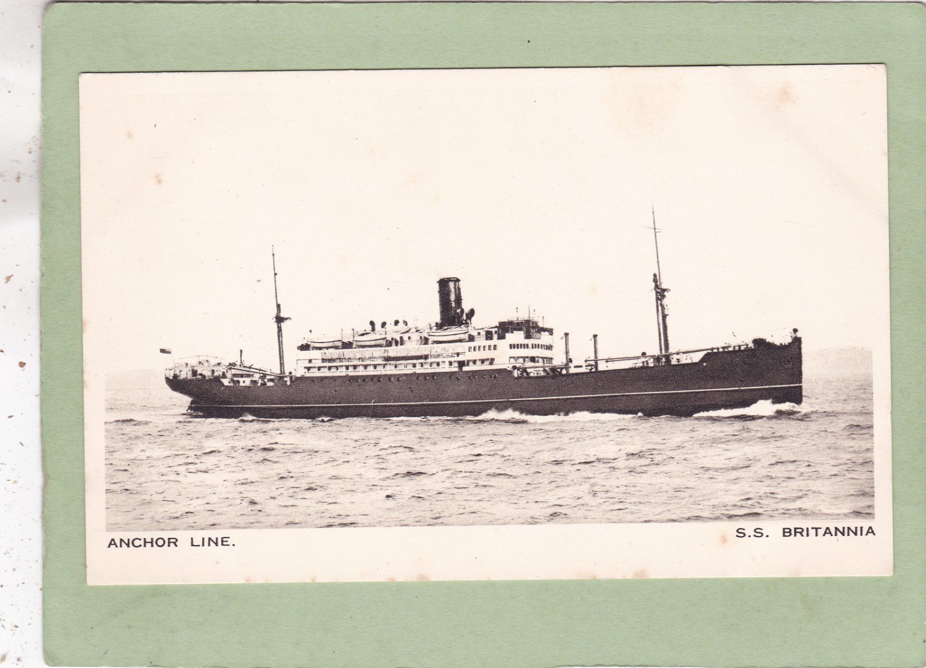 Cartoline postali: England Schiff Anchor Line  S.S. Britannia – Usato da Herisau venduto da Lisegrat2008