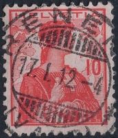 RENENS (VAUD) 17.I.12 - Vollstempel auf Helvetia Brustbild