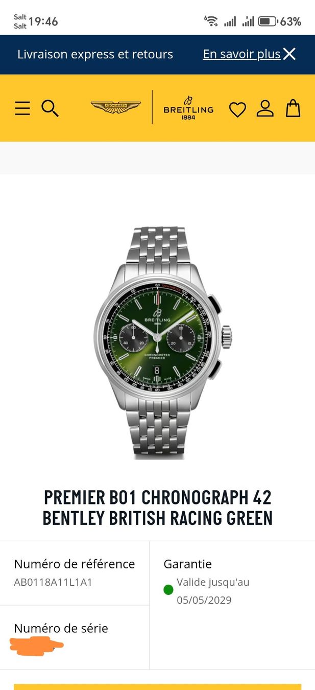 Breitling Orologi: Breitling PREMIER Modèle Bentley Chronograph B01 Full Set – Nuovo (secondo la descrizione) da TROISTORRENTS venduto da winwin63 9