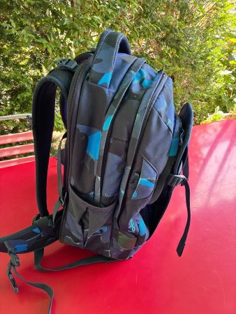 Satch Pack Schulthek blau / schwarz