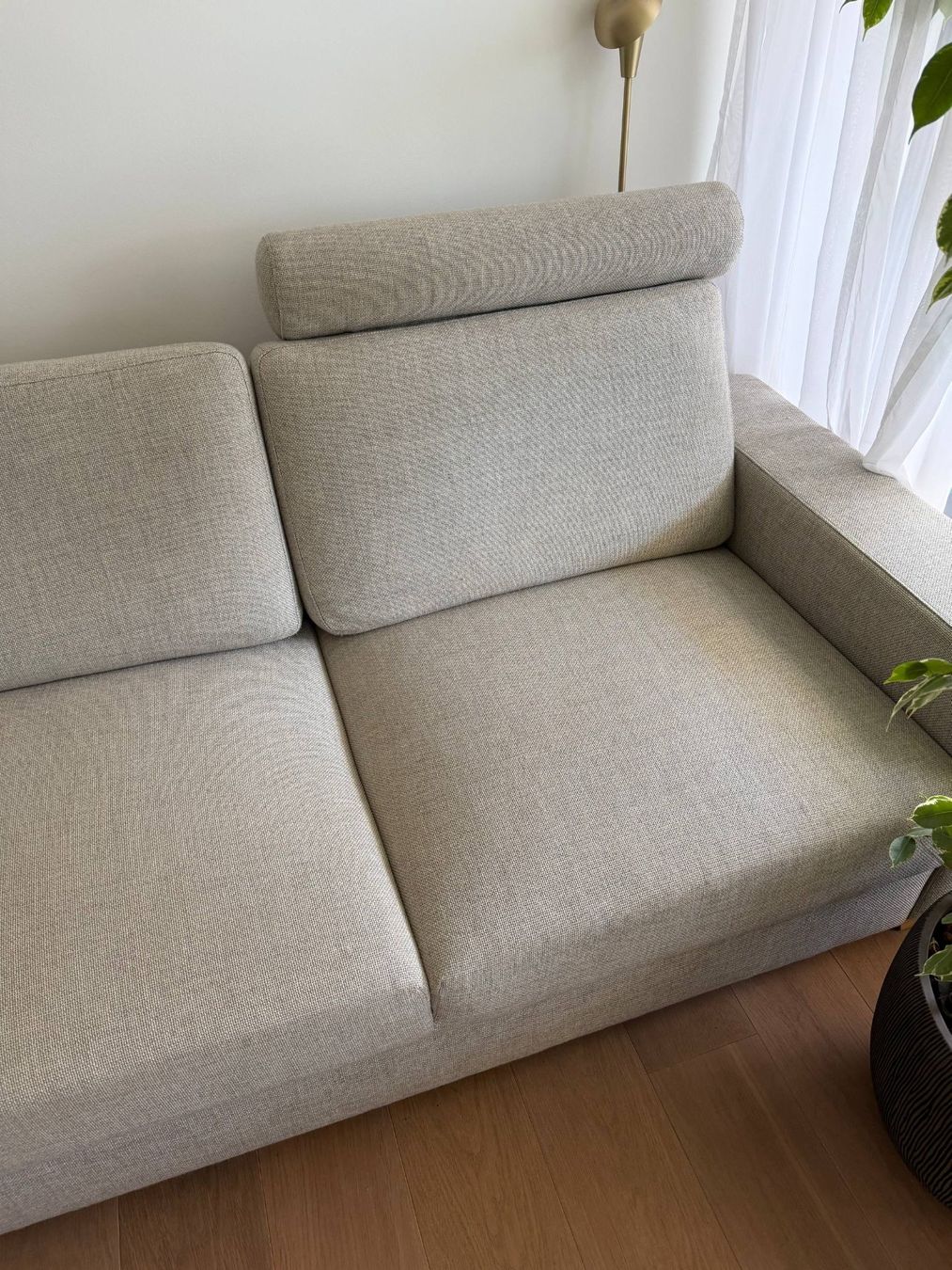 Ikea Divani: Ecksofa Sörvallen mit Récamiere links, hellgrau – Usato da Zug venduto da Coca99 1
