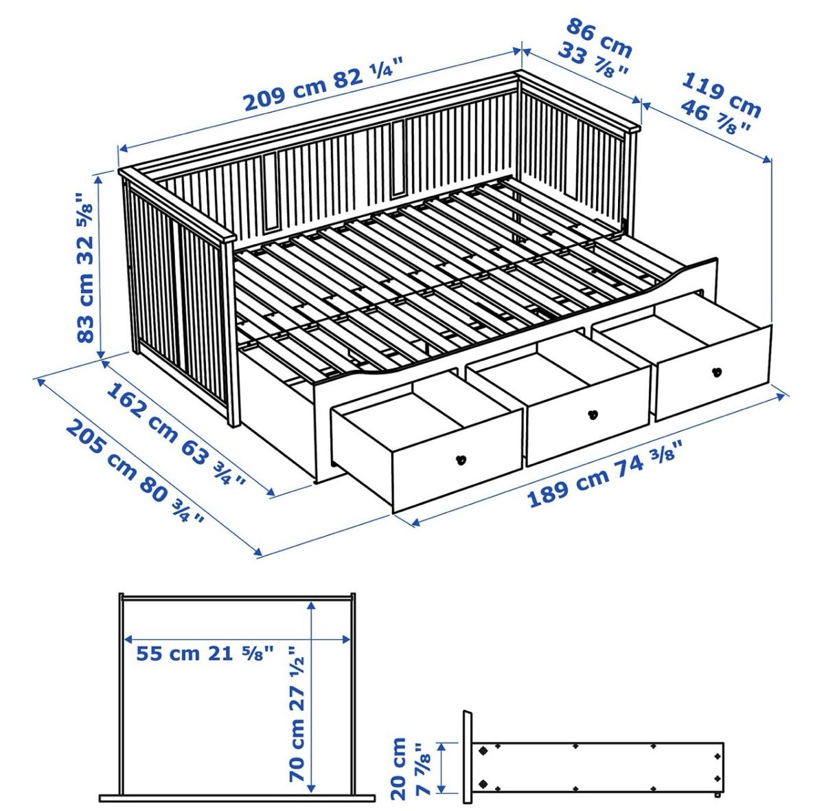 Betten: Lit IKEA Hemnes – Gebraucht aus Bern von ami_p6jy 1