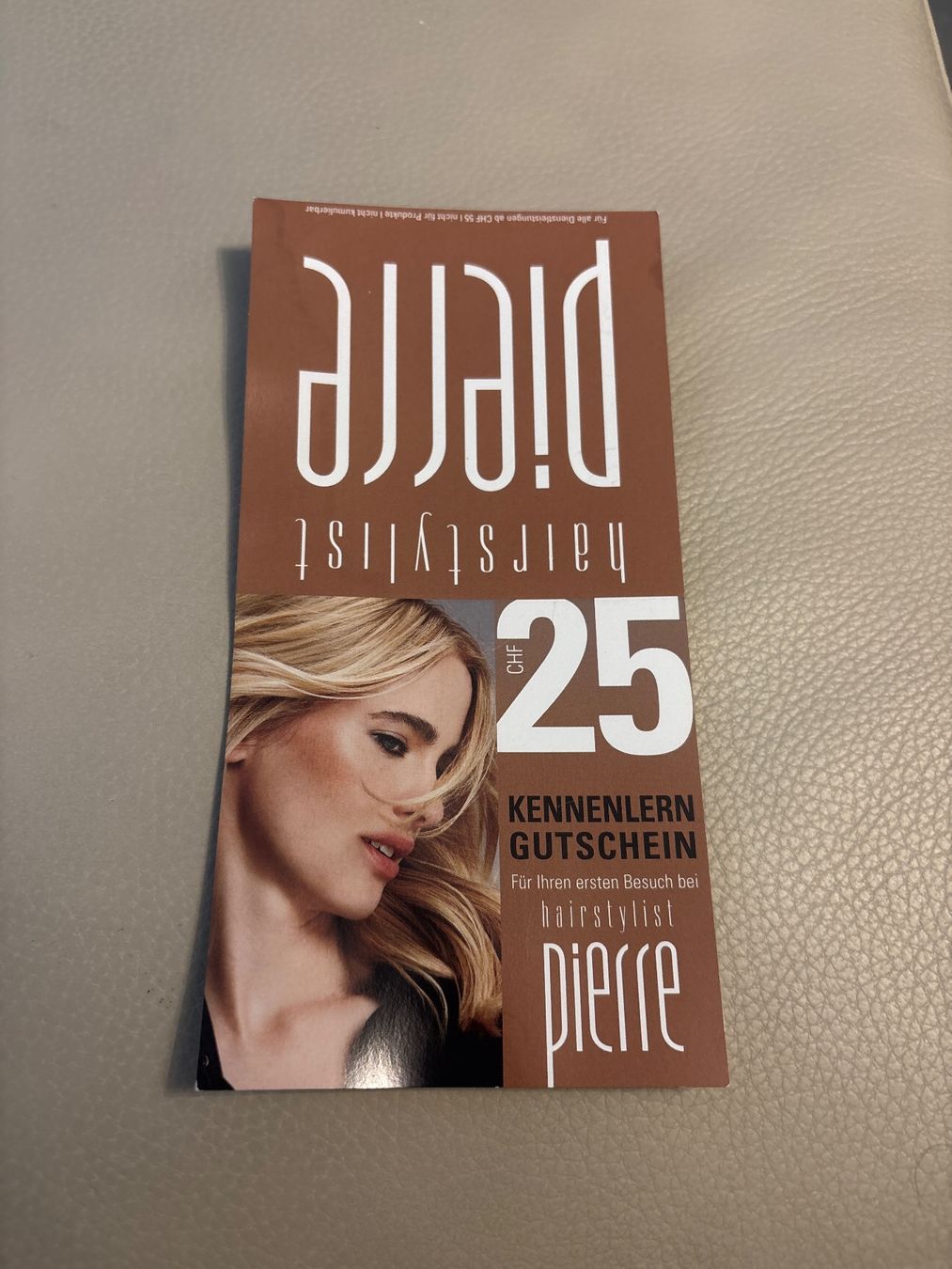 Pierre Coiffeur Gutschein CHF 25.- gültig in der ganzen CH (Neu und ...