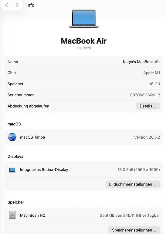 Notebooks: MacBook Air 13 M1 2020 – Gebraucht aus Kloten von kevinho15 3